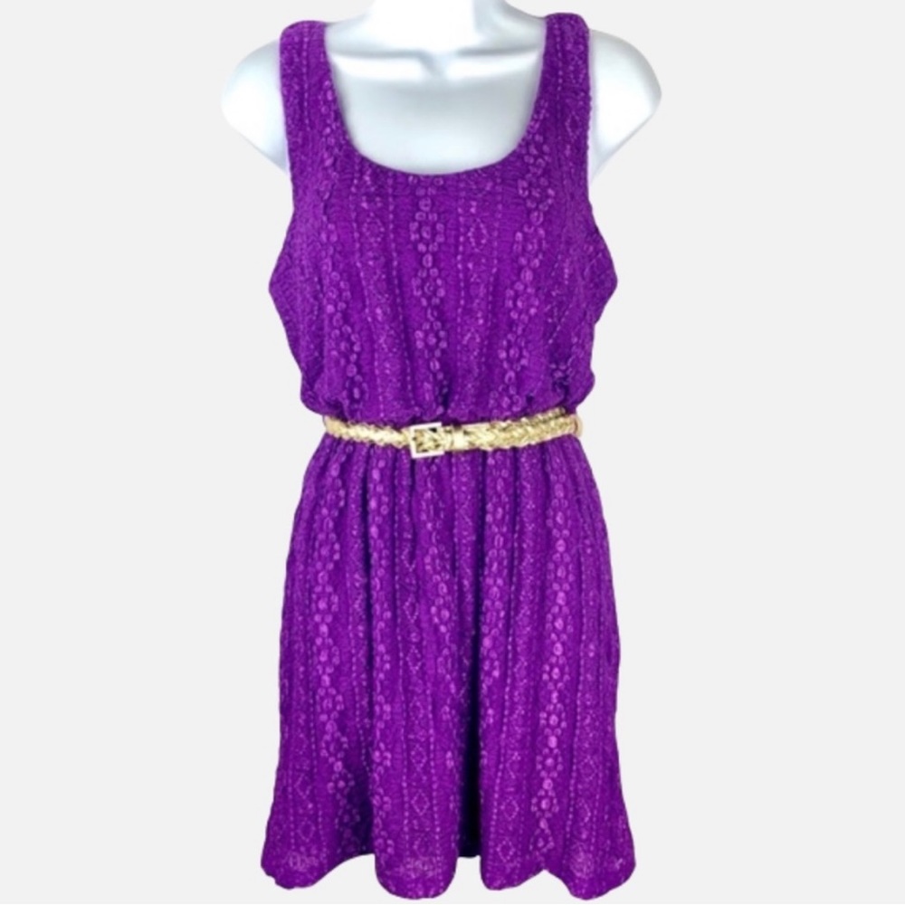 Candie’s Paradise Island Purple Tank Dress NWT